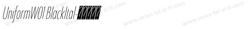 UniformW01 BlackItal字体转换
